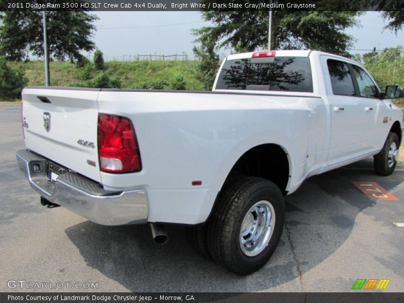 Bright White / Dark Slate Gray/Medium Graystone 2011 Dodge Ram 3500 HD SLT Crew Cab 4x4 Dually