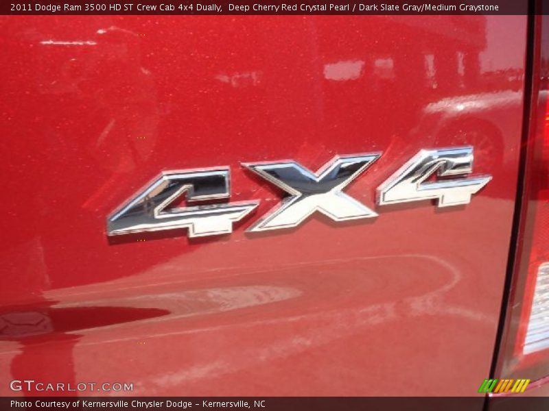 Deep Cherry Red Crystal Pearl / Dark Slate Gray/Medium Graystone 2011 Dodge Ram 3500 HD ST Crew Cab 4x4 Dually