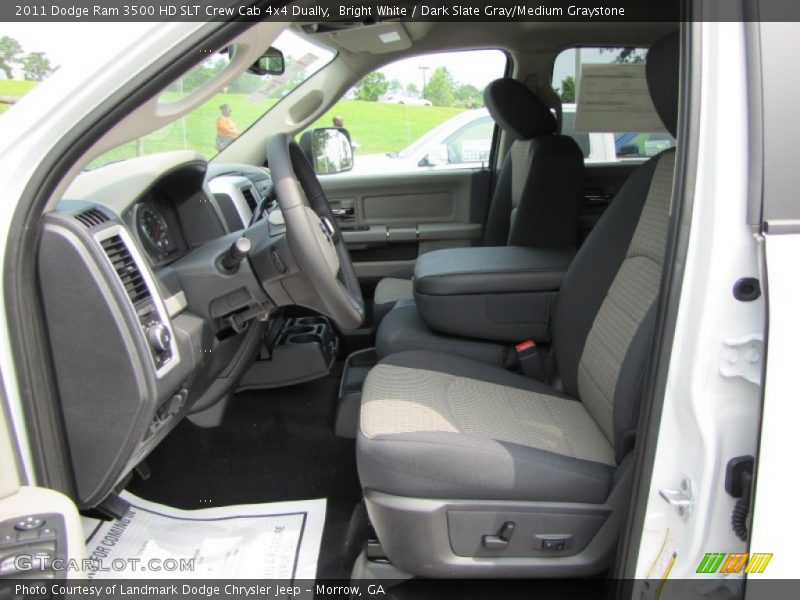 Bright White / Dark Slate Gray/Medium Graystone 2011 Dodge Ram 3500 HD SLT Crew Cab 4x4 Dually