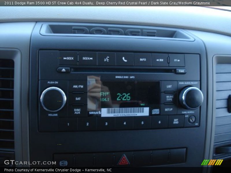 Deep Cherry Red Crystal Pearl / Dark Slate Gray/Medium Graystone 2011 Dodge Ram 3500 HD ST Crew Cab 4x4 Dually