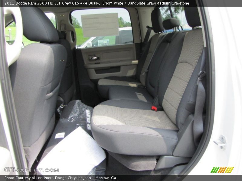 Bright White / Dark Slate Gray/Medium Graystone 2011 Dodge Ram 3500 HD SLT Crew Cab 4x4 Dually