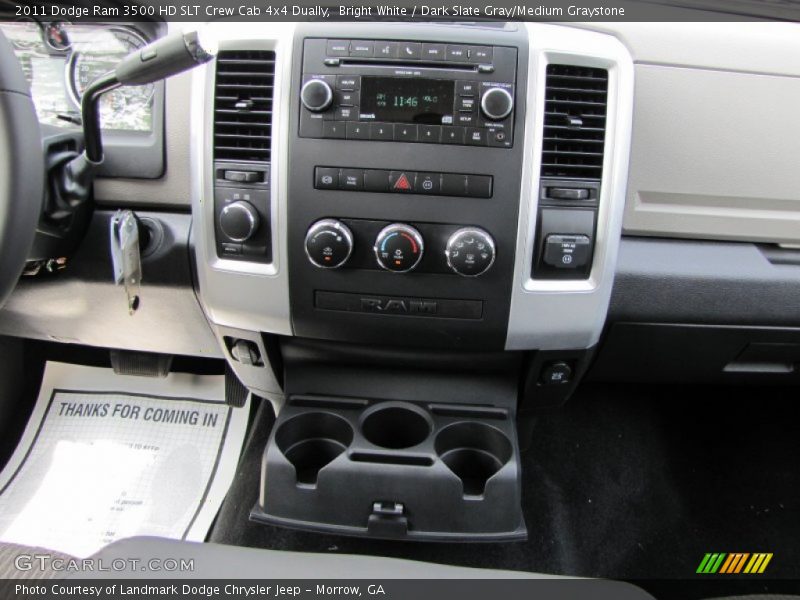Bright White / Dark Slate Gray/Medium Graystone 2011 Dodge Ram 3500 HD SLT Crew Cab 4x4 Dually