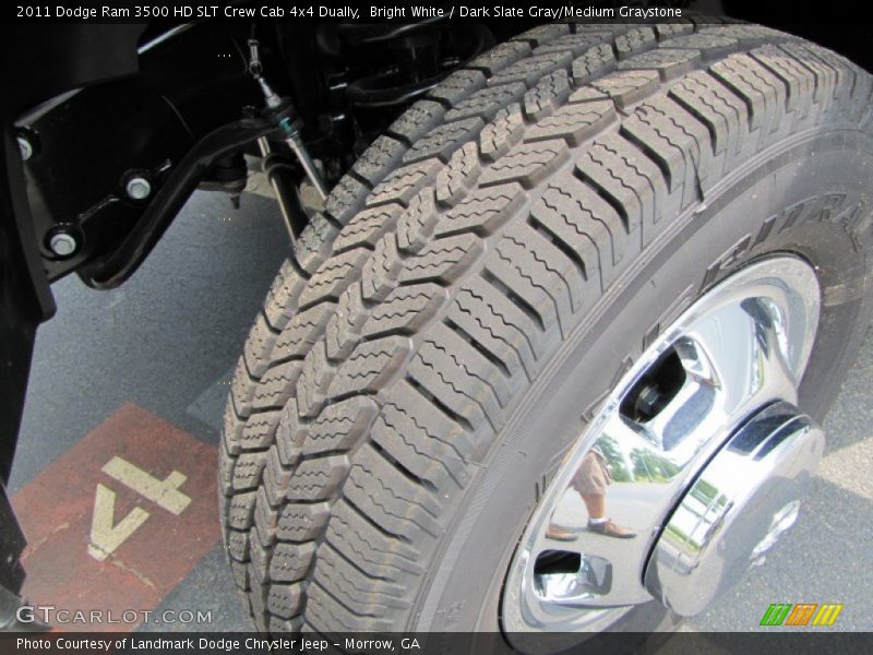 Bright White / Dark Slate Gray/Medium Graystone 2011 Dodge Ram 3500 HD SLT Crew Cab 4x4 Dually