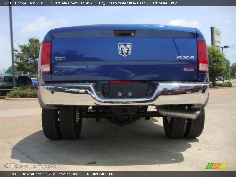 Deep Water Blue Pearl / Dark Slate Gray 2011 Dodge Ram 3500 HD Laramie Crew Cab 4x4 Dually