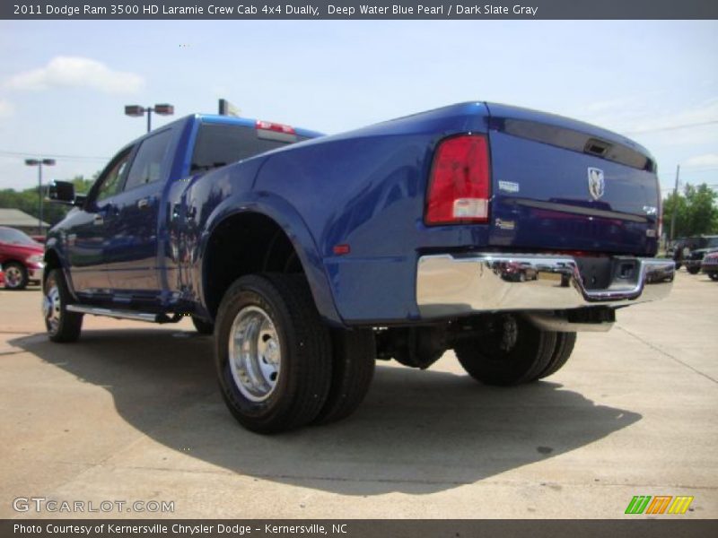 Deep Water Blue Pearl / Dark Slate Gray 2011 Dodge Ram 3500 HD Laramie Crew Cab 4x4 Dually