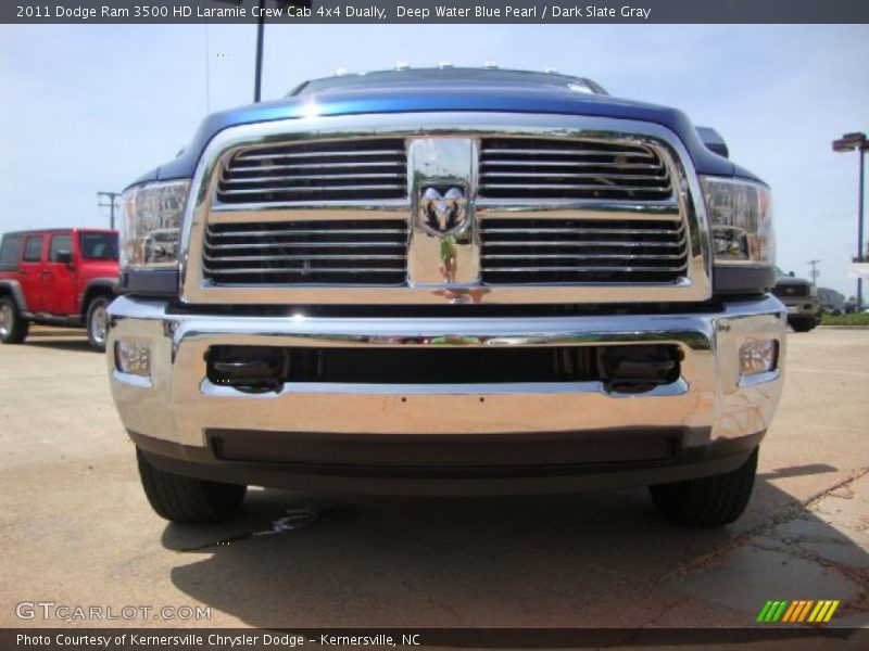 Deep Water Blue Pearl / Dark Slate Gray 2011 Dodge Ram 3500 HD Laramie Crew Cab 4x4 Dually