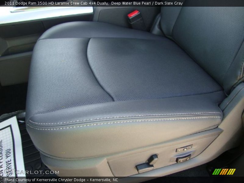 Deep Water Blue Pearl / Dark Slate Gray 2011 Dodge Ram 3500 HD Laramie Crew Cab 4x4 Dually