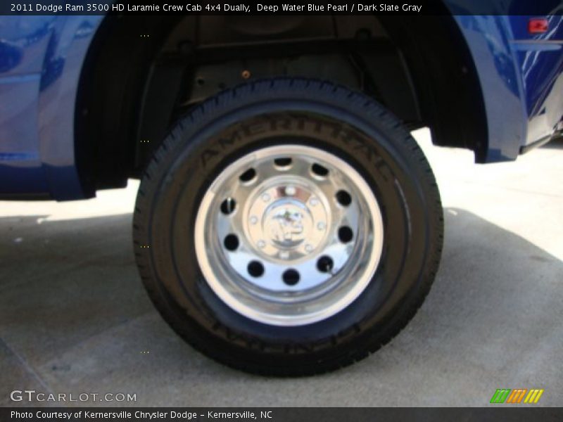 Deep Water Blue Pearl / Dark Slate Gray 2011 Dodge Ram 3500 HD Laramie Crew Cab 4x4 Dually
