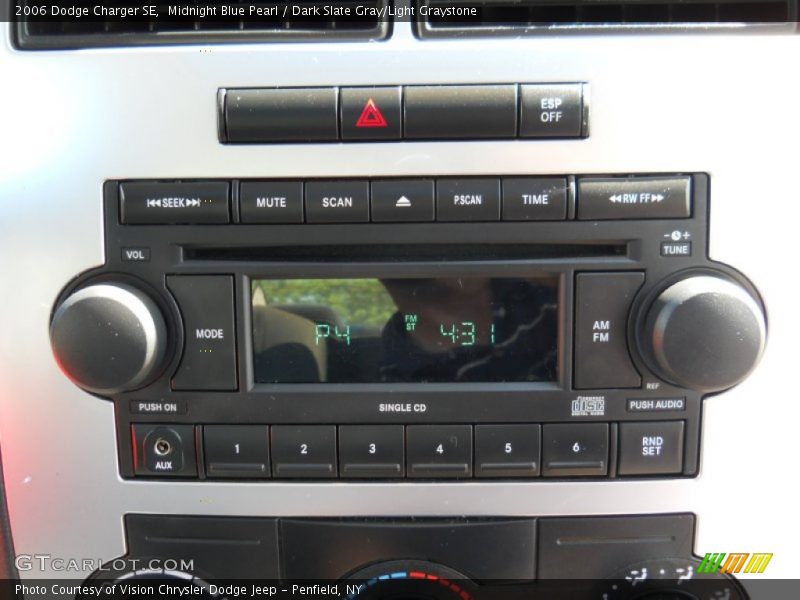 Midnight Blue Pearl / Dark Slate Gray/Light Graystone 2006 Dodge Charger SE