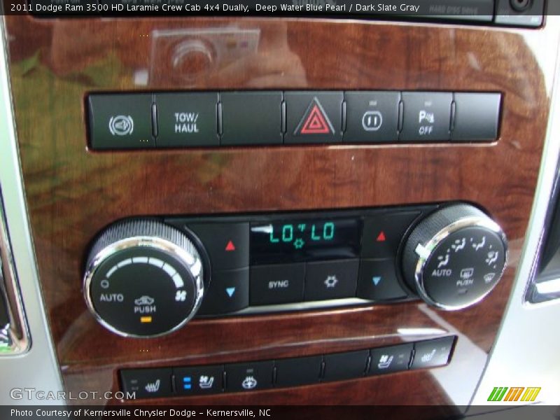 Deep Water Blue Pearl / Dark Slate Gray 2011 Dodge Ram 3500 HD Laramie Crew Cab 4x4 Dually