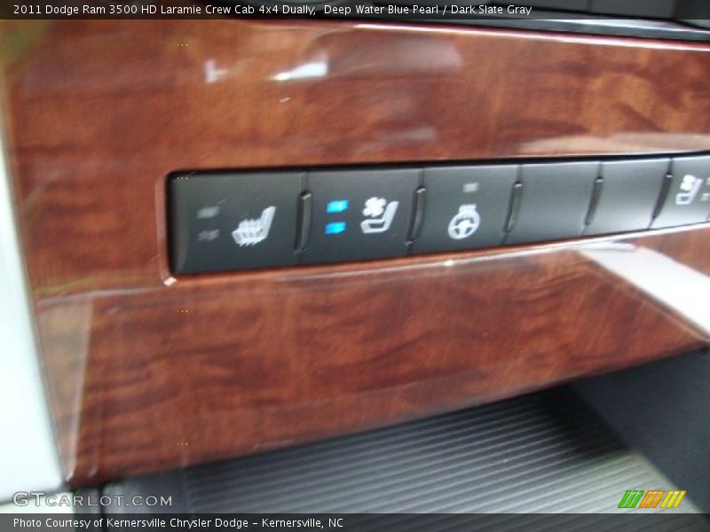 Deep Water Blue Pearl / Dark Slate Gray 2011 Dodge Ram 3500 HD Laramie Crew Cab 4x4 Dually