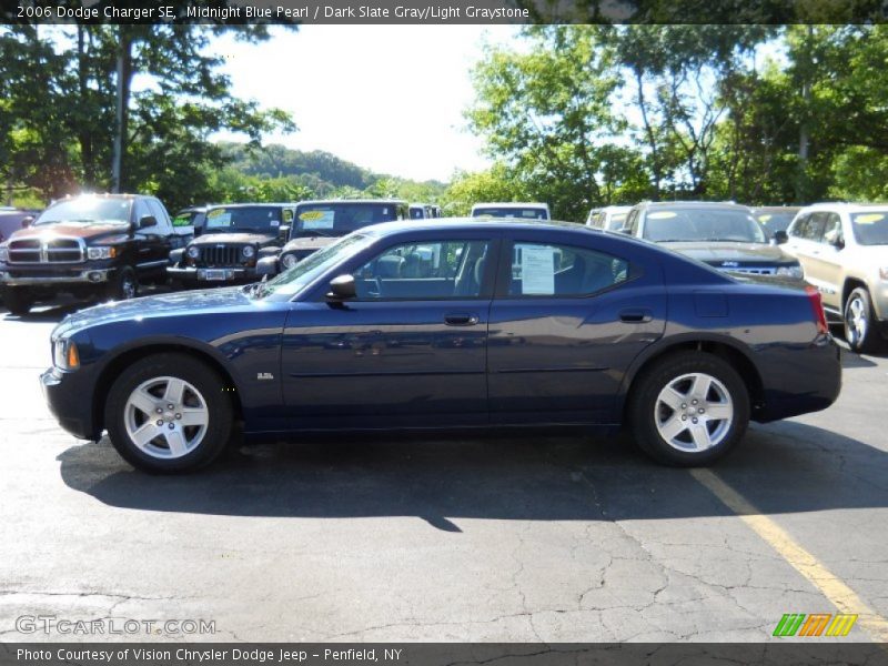 Midnight Blue Pearl / Dark Slate Gray/Light Graystone 2006 Dodge Charger SE
