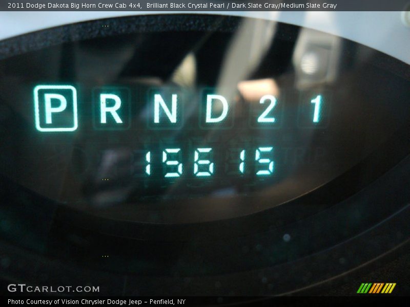 Brilliant Black Crystal Pearl / Dark Slate Gray/Medium Slate Gray 2011 Dodge Dakota Big Horn Crew Cab 4x4