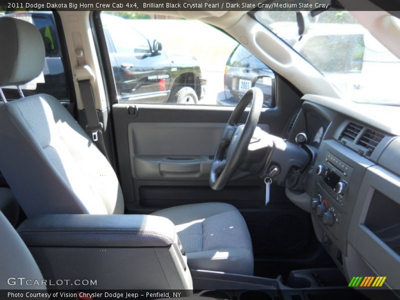 Brilliant Black Crystal Pearl / Dark Slate Gray/Medium Slate Gray 2011 Dodge Dakota Big Horn Crew Cab 4x4