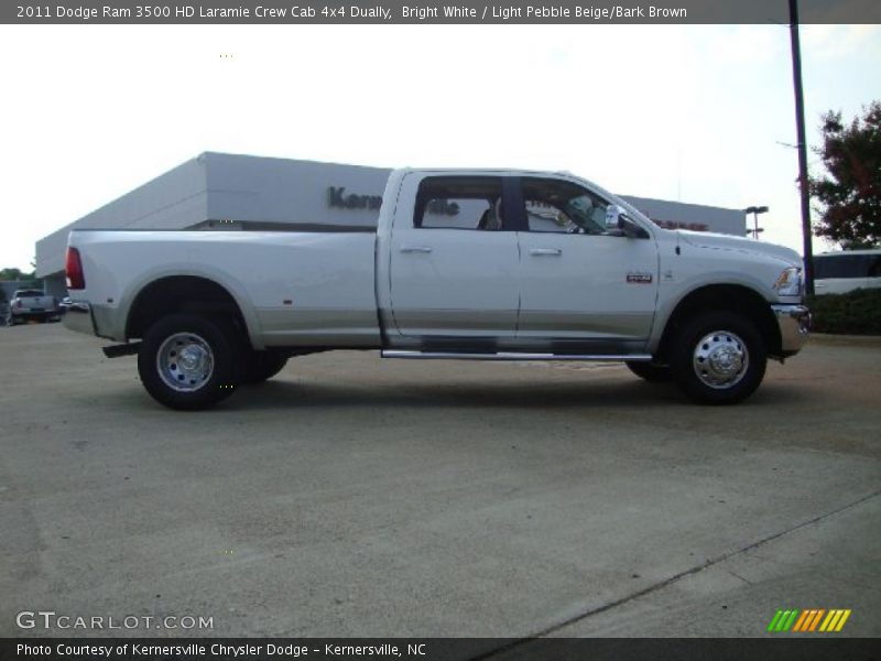 Bright White / Light Pebble Beige/Bark Brown 2011 Dodge Ram 3500 HD Laramie Crew Cab 4x4 Dually