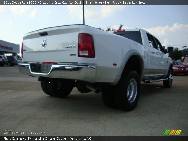 Bright White / Light Pebble Beige/Bark Brown 2011 Dodge Ram 3500 HD Laramie Crew Cab 4x4 Dually