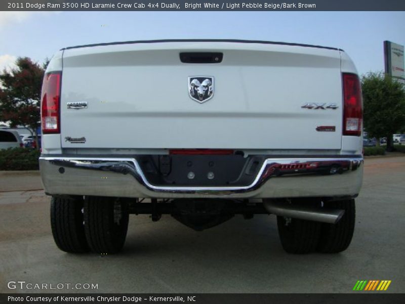 Bright White / Light Pebble Beige/Bark Brown 2011 Dodge Ram 3500 HD Laramie Crew Cab 4x4 Dually