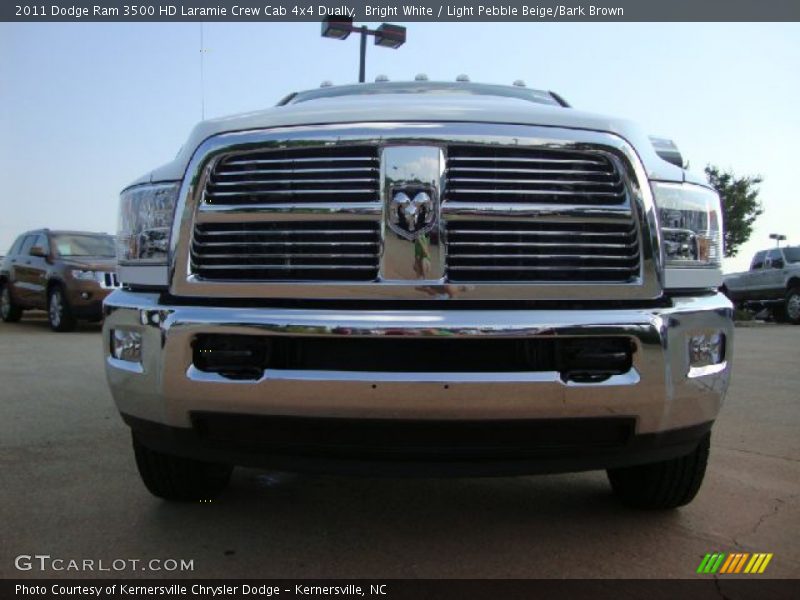 Bright White / Light Pebble Beige/Bark Brown 2011 Dodge Ram 3500 HD Laramie Crew Cab 4x4 Dually