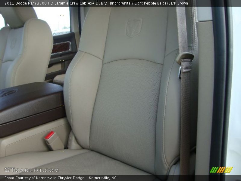 Bright White / Light Pebble Beige/Bark Brown 2011 Dodge Ram 3500 HD Laramie Crew Cab 4x4 Dually
