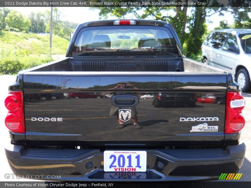 Brilliant Black Crystal Pearl / Dark Slate Gray/Medium Slate Gray 2011 Dodge Dakota Big Horn Crew Cab 4x4
