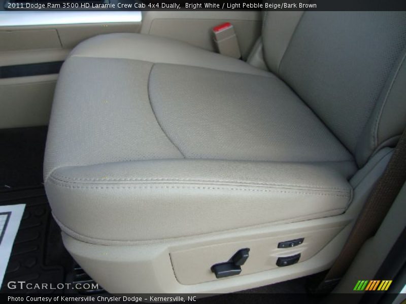 Bright White / Light Pebble Beige/Bark Brown 2011 Dodge Ram 3500 HD Laramie Crew Cab 4x4 Dually