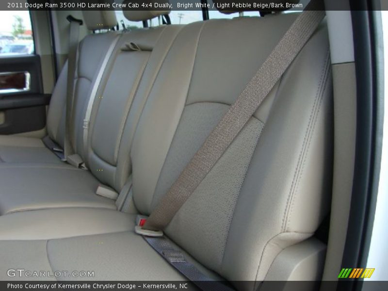 Bright White / Light Pebble Beige/Bark Brown 2011 Dodge Ram 3500 HD Laramie Crew Cab 4x4 Dually