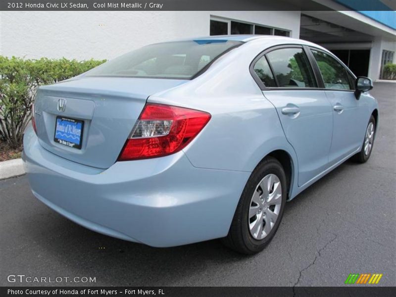 Cool Mist Metallic / Gray 2012 Honda Civic LX Sedan