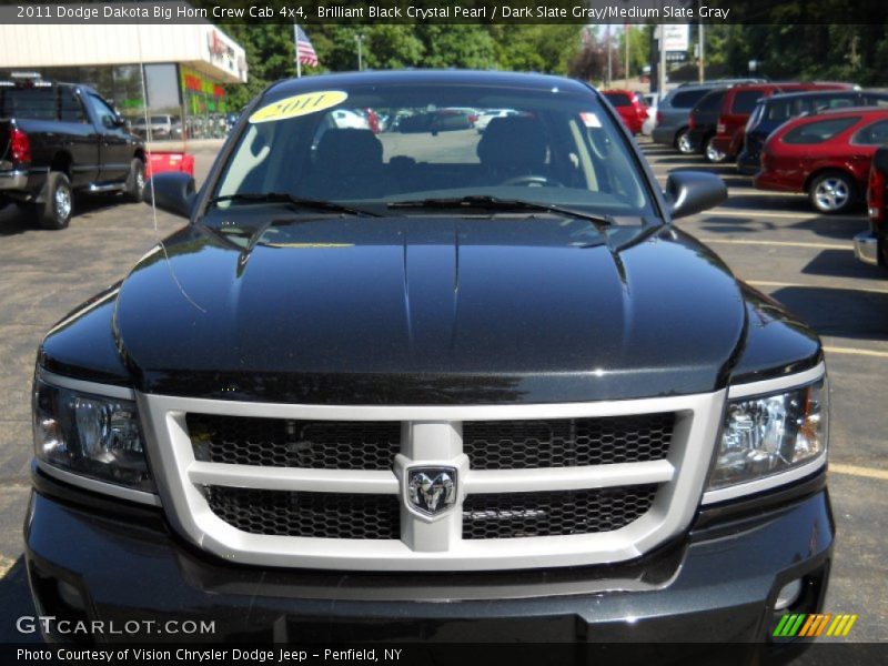 Brilliant Black Crystal Pearl / Dark Slate Gray/Medium Slate Gray 2011 Dodge Dakota Big Horn Crew Cab 4x4