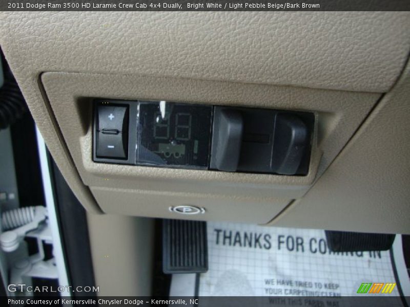 Bright White / Light Pebble Beige/Bark Brown 2011 Dodge Ram 3500 HD Laramie Crew Cab 4x4 Dually