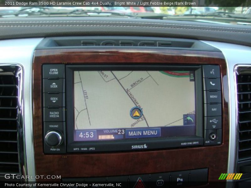 Bright White / Light Pebble Beige/Bark Brown 2011 Dodge Ram 3500 HD Laramie Crew Cab 4x4 Dually