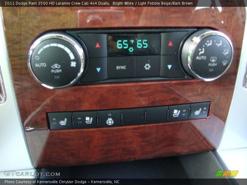 Bright White / Light Pebble Beige/Bark Brown 2011 Dodge Ram 3500 HD Laramie Crew Cab 4x4 Dually