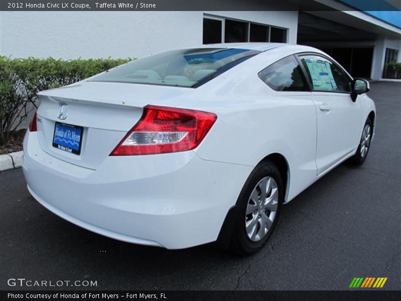 Taffeta White / Stone 2012 Honda Civic LX Coupe