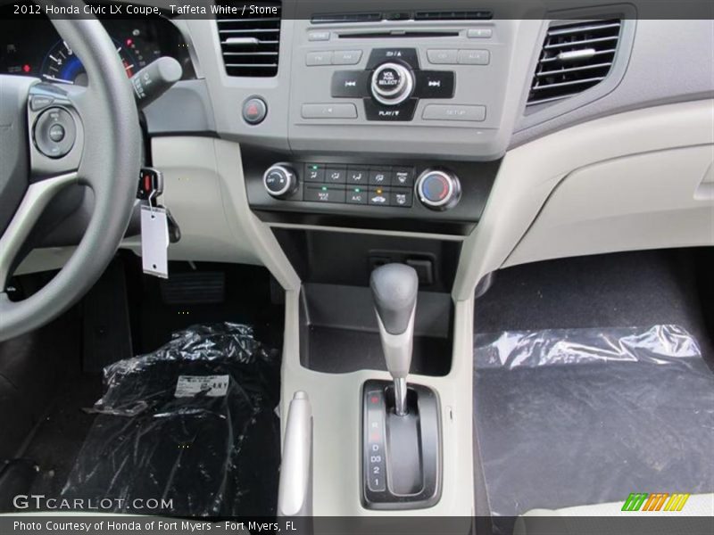 Taffeta White / Stone 2012 Honda Civic LX Coupe