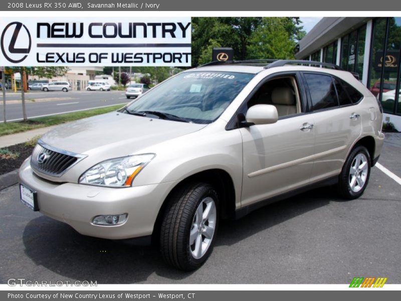 Savannah Metallic / Ivory 2008 Lexus RX 350 AWD