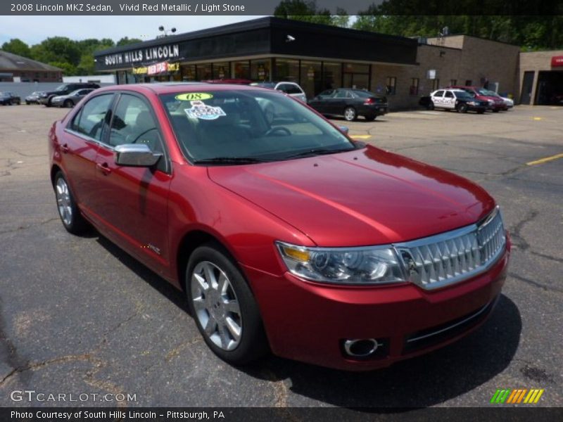 Vivid Red Metallic / Light Stone 2008 Lincoln MKZ Sedan