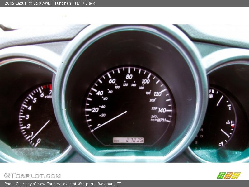 Tungsten Pearl / Black 2009 Lexus RX 350 AWD