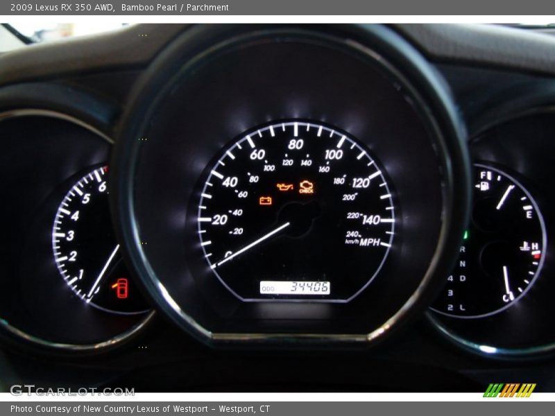 Bamboo Pearl / Parchment 2009 Lexus RX 350 AWD