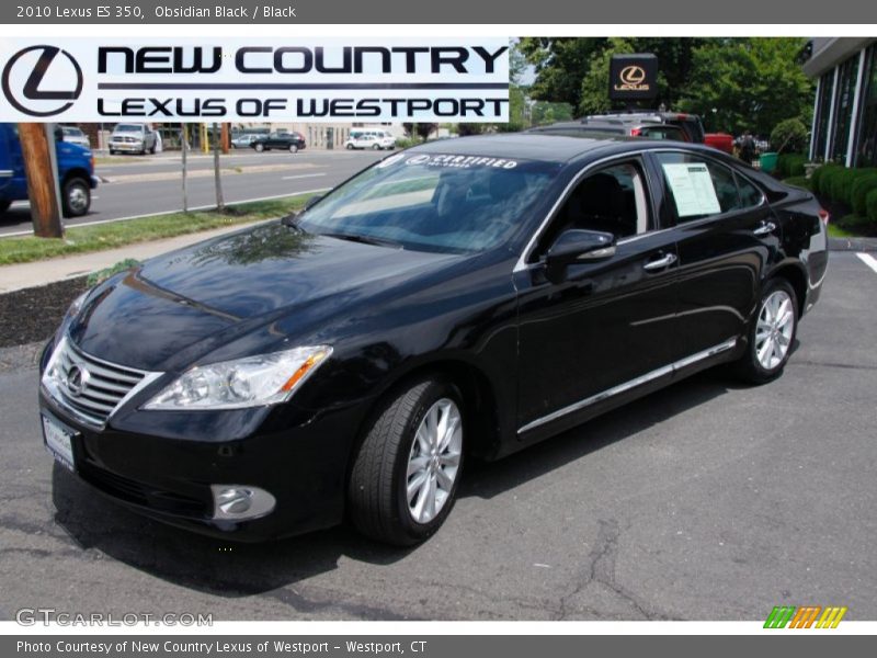 Obsidian Black / Black 2010 Lexus ES 350