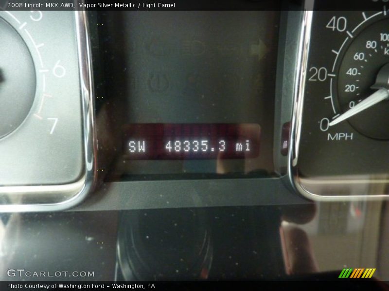 Vapor Silver Metallic / Light Camel 2008 Lincoln MKX AWD