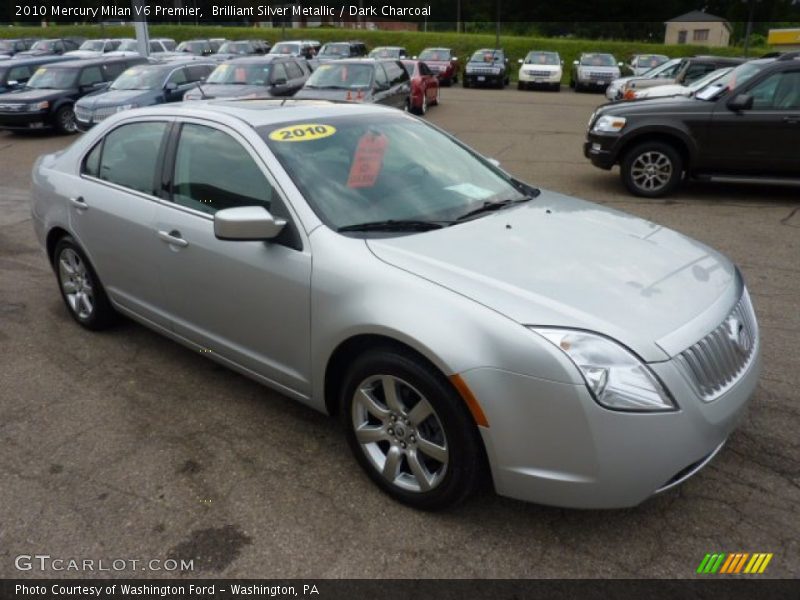 Brilliant Silver Metallic / Dark Charcoal 2010 Mercury Milan V6 Premier