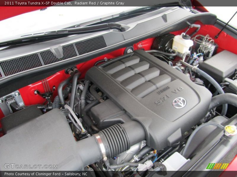  2011 Tundra X-SP Double Cab Engine - 5.7 Liter i-Force DOHC 32-Valve Dual VVT-i V8