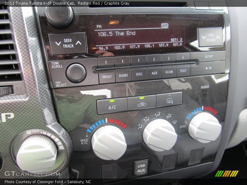 Controls of 2011 Tundra X-SP Double Cab