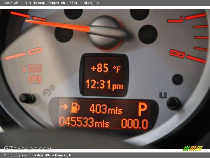 Pepper White / Carbon Black/Black 2007 Mini Cooper Hardtop
