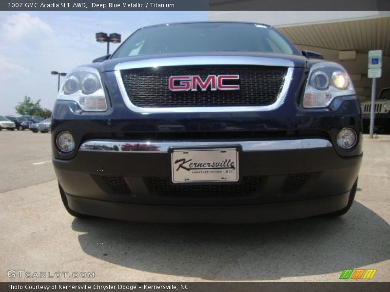 Deep Blue Metallic / Titanium 2007 GMC Acadia SLT AWD