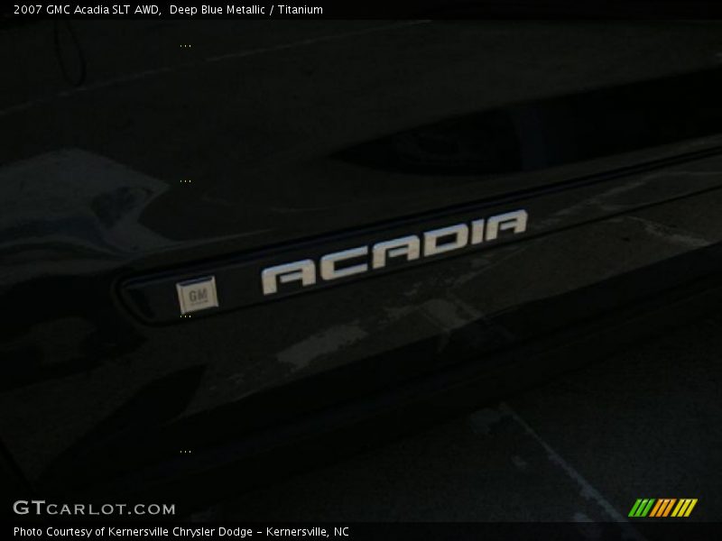 Deep Blue Metallic / Titanium 2007 GMC Acadia SLT AWD