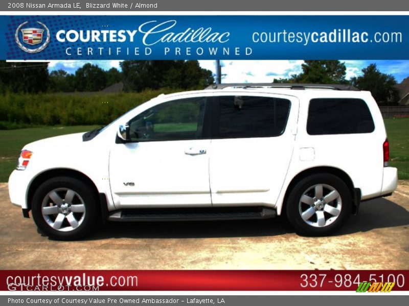 Blizzard White / Almond 2008 Nissan Armada LE