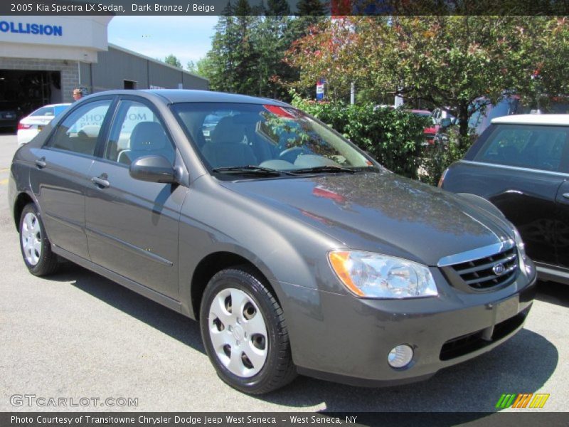 Dark Bronze / Beige 2005 Kia Spectra LX Sedan