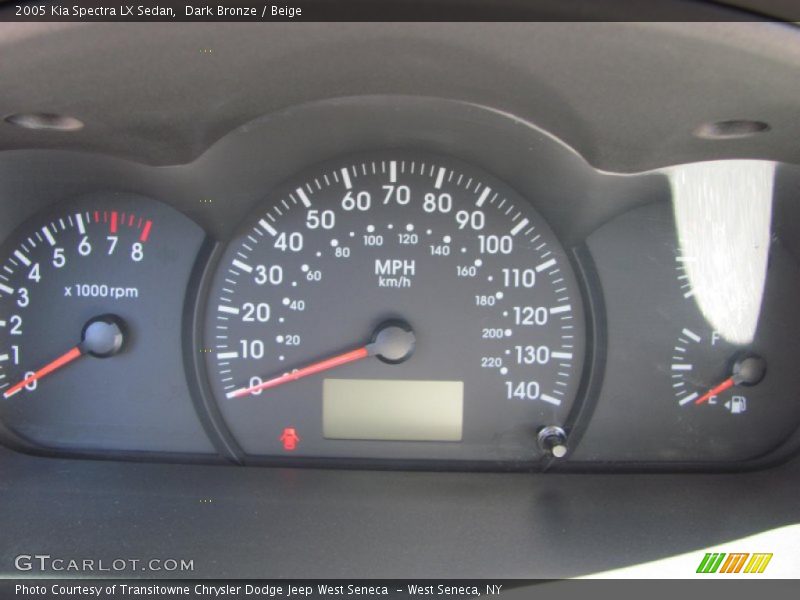 Dark Bronze / Beige 2005 Kia Spectra LX Sedan