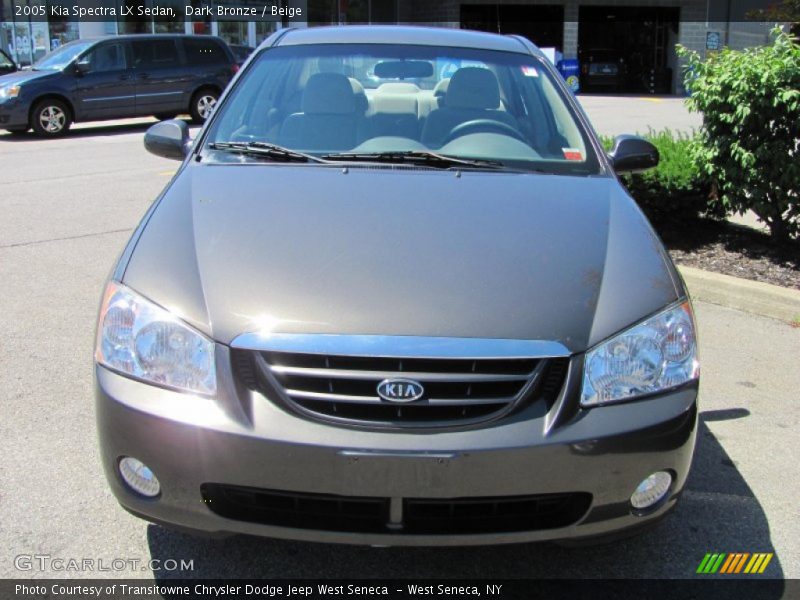 Dark Bronze / Beige 2005 Kia Spectra LX Sedan