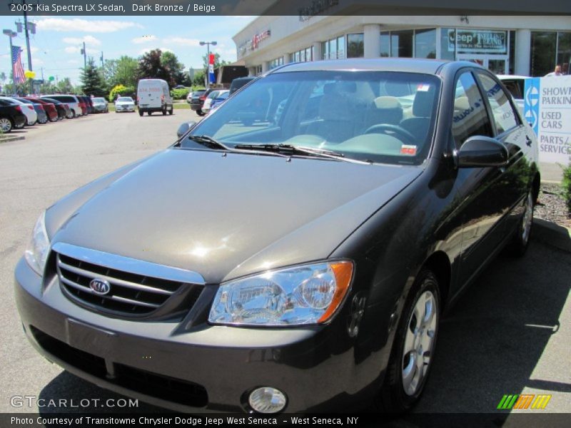 Dark Bronze / Beige 2005 Kia Spectra LX Sedan